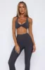 High Definition Sports Bra Charcoal sold by White Fox Boutique