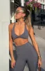 High Definition Sports Bra Charcoal sold by White Fox Boutique
