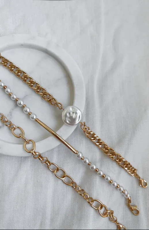 Giselle Bracelet Set Gold sold by White Fox Boutique