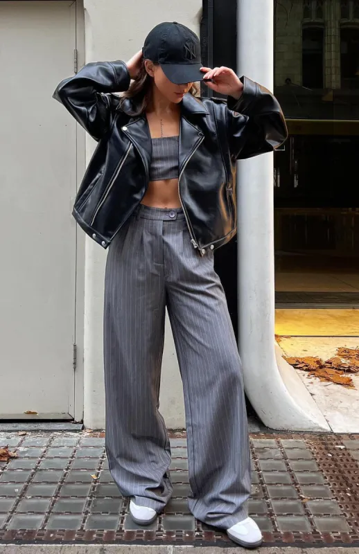 Everything You Are Set Grey Pinstripe sold by White Fox Boutique