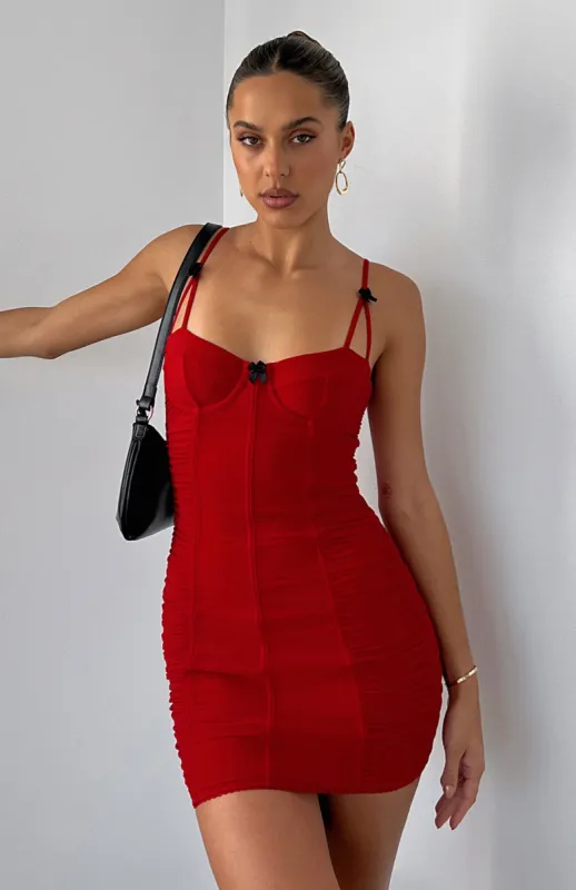 On My Way Mini Dress Red sold by White Fox Boutique