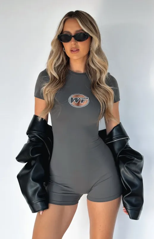 Seasonal Love Playsuit Charcoal sold by White Fox Boutique