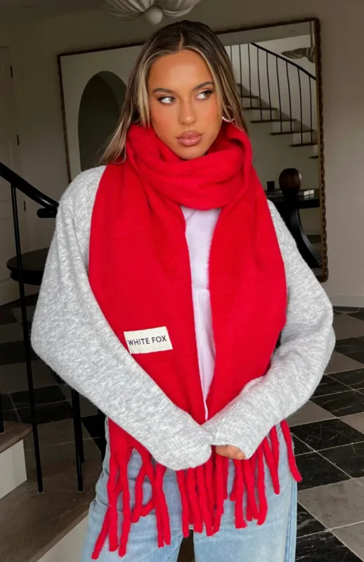 Let's Get Cozy Oversized Scarf Scarlet Red sold by White Fox Boutique