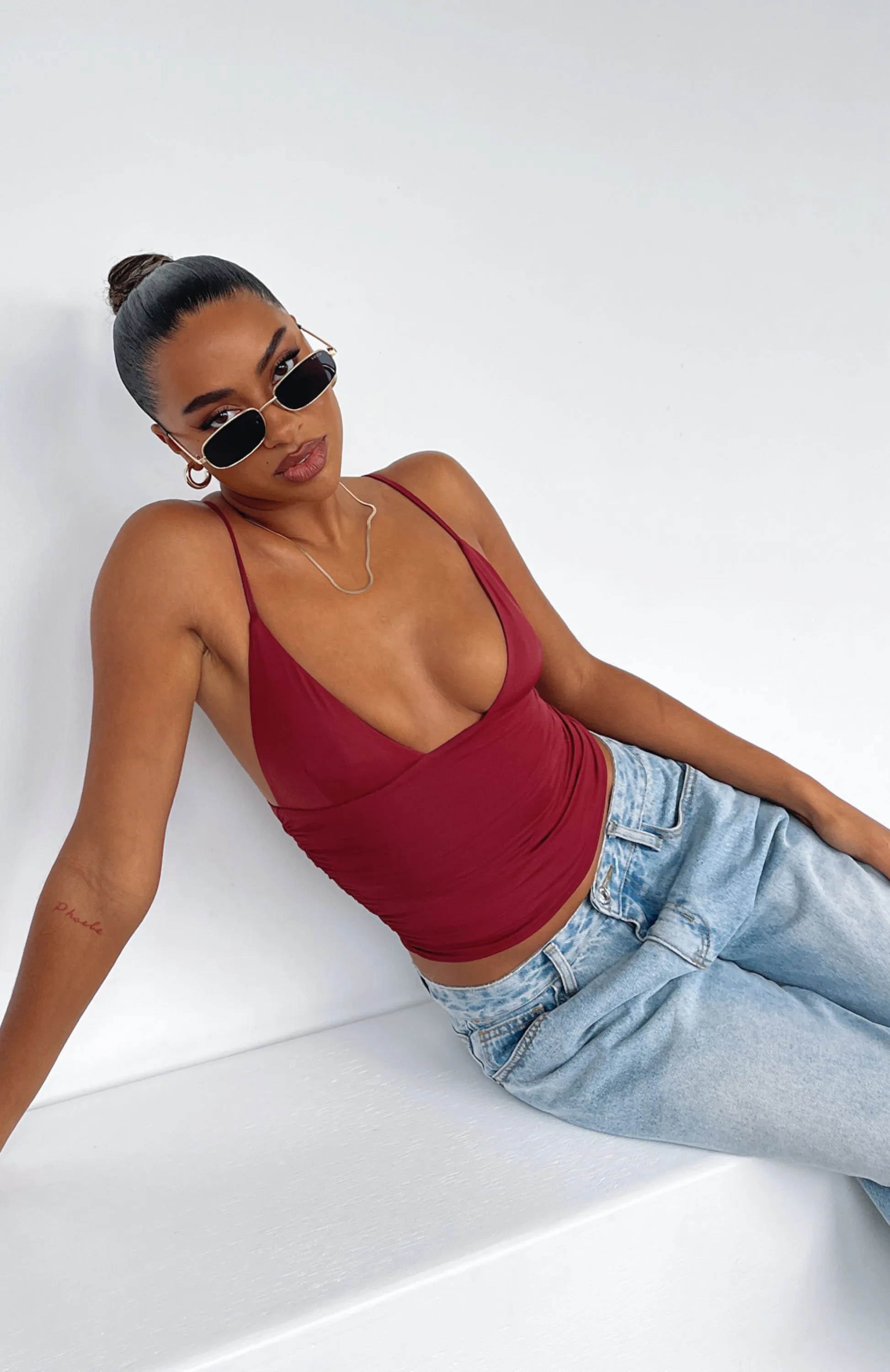 Cry For You Top Wine sold by White Fox Boutique