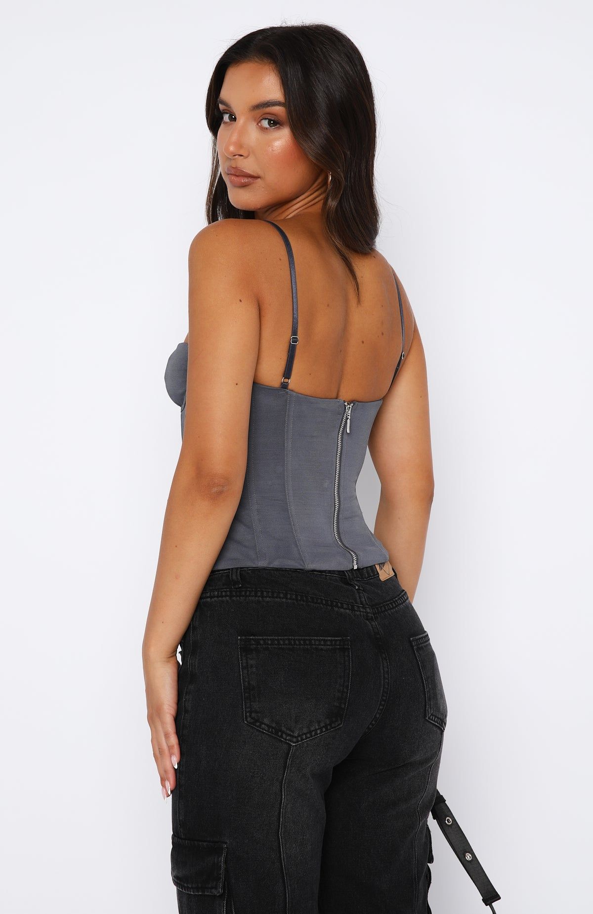Been Waiting Bustier Slate sold by White Fox Boutique product image thumbnail 4