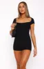 As Time Goes By Playsuit Black sold by White Fox Boutique