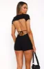 As Time Goes By Playsuit Black sold by White Fox Boutique