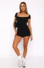 As Time Goes By Playsuit Black sold by White Fox Boutique