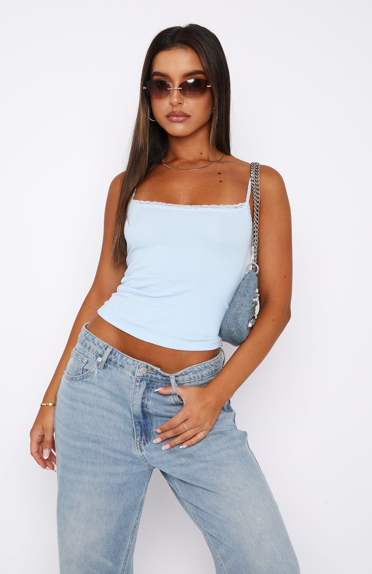 After Midnight Cami Blue sold by White Fox Boutique product image thumbnail 2