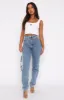 Who's That Girl Straight Leg Denim Jeans 90's Blue sold by White Fox Boutique