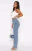 Who's That Girl Straight Leg Denim Jeans 90's Blue sold by White Fox Boutique