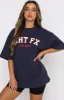 Varsity Tee Dusty Navy sold by White Fox Boutique
