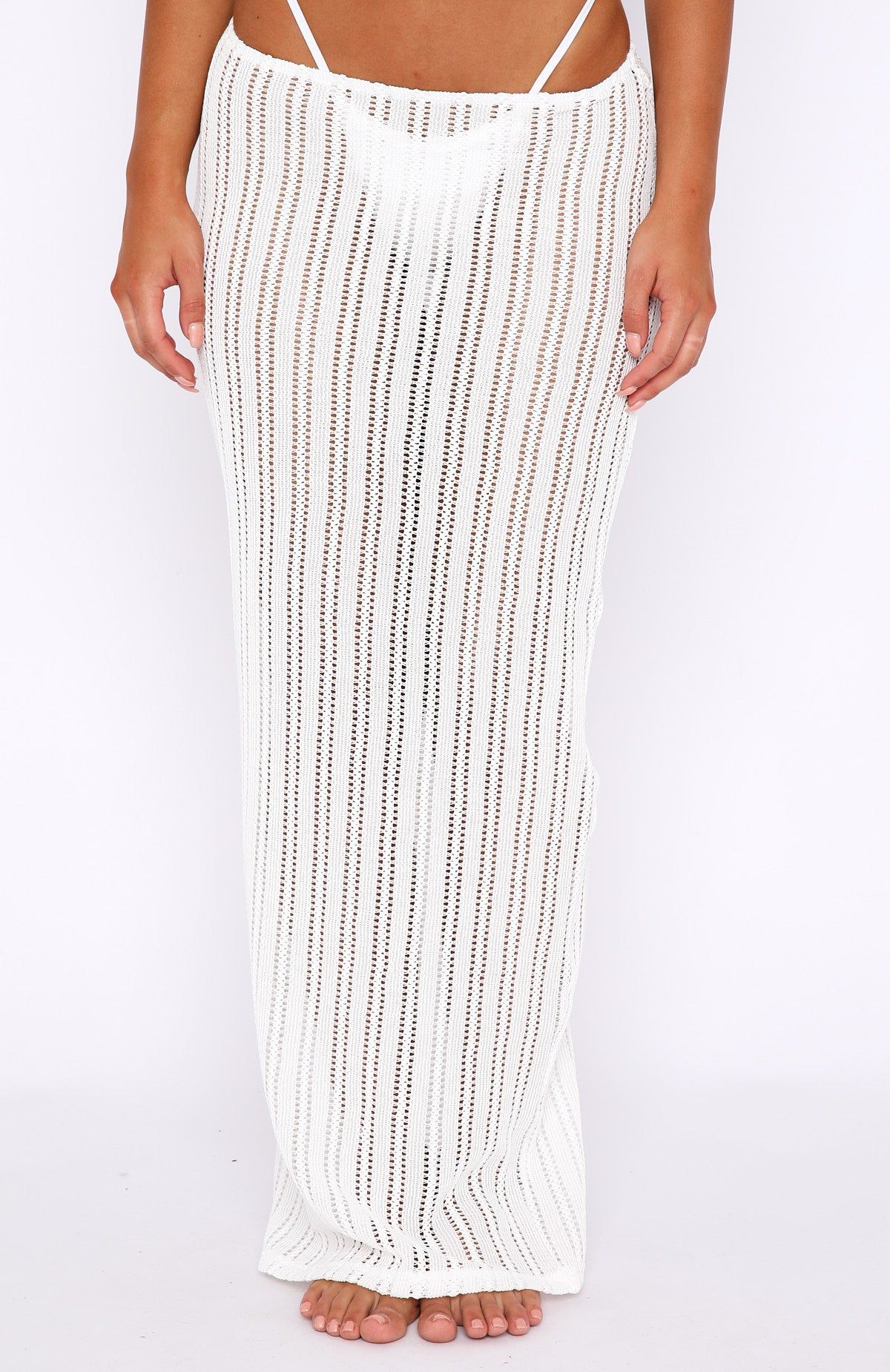 Bittersweet Maxi Skirt White sold by White Fox Boutique product image thumbnail 2