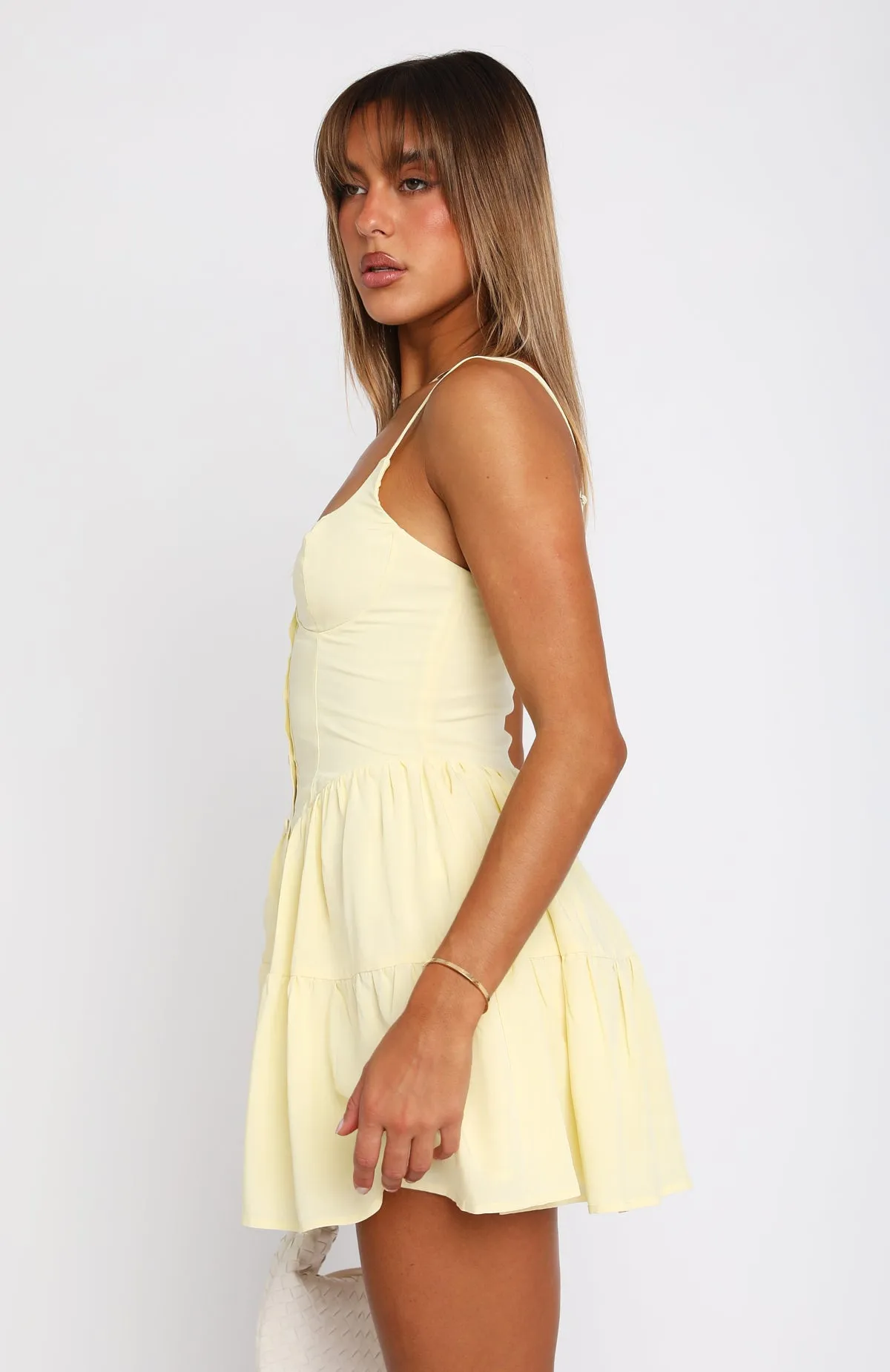 Never Been Hurt Mini Dress Lemon sold by White Fox Boutique product image thumbnail 3