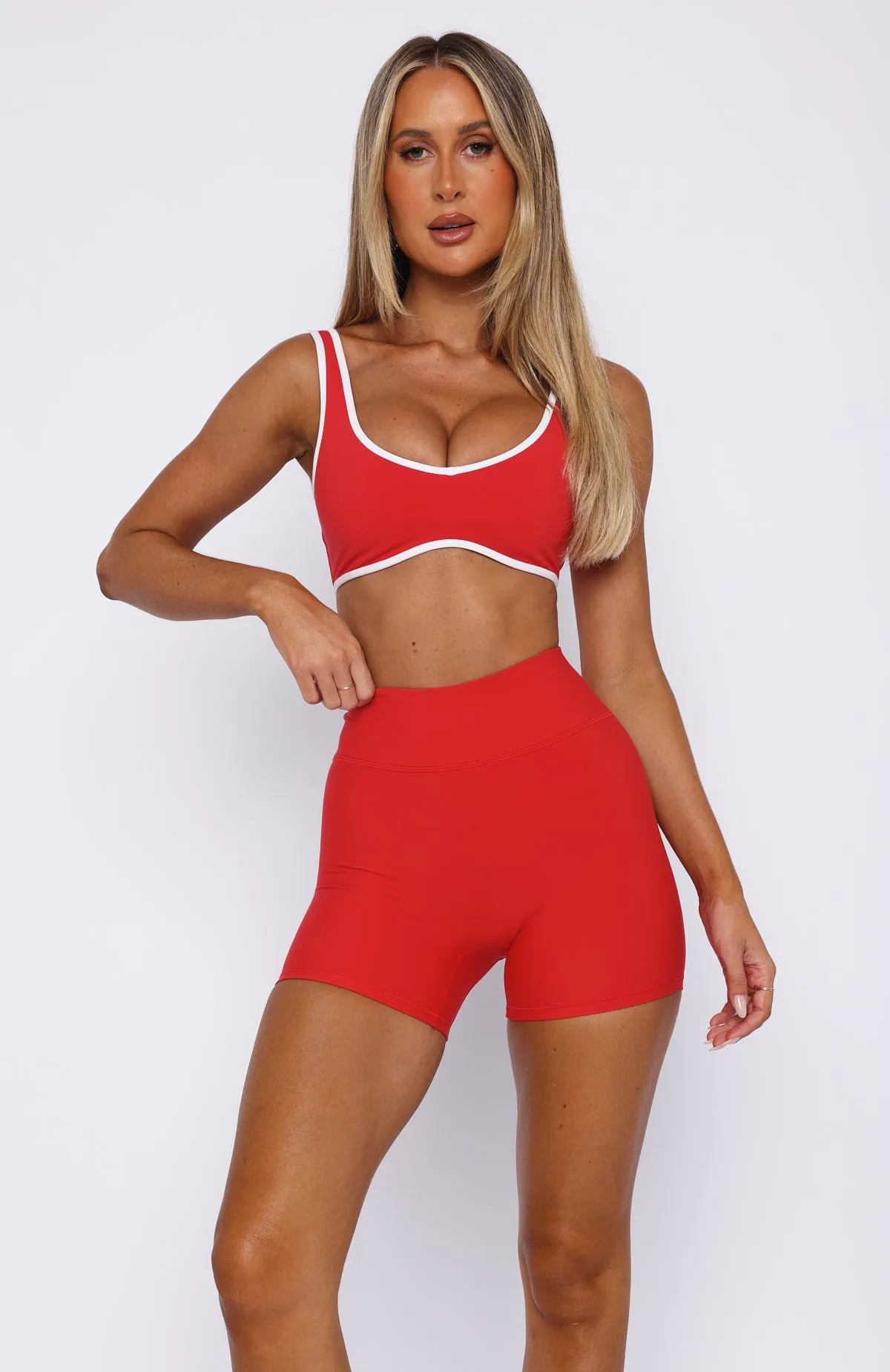 I'll Prove It Sports Crop Red/White sold by White Fox Boutique product image thumbnail 2