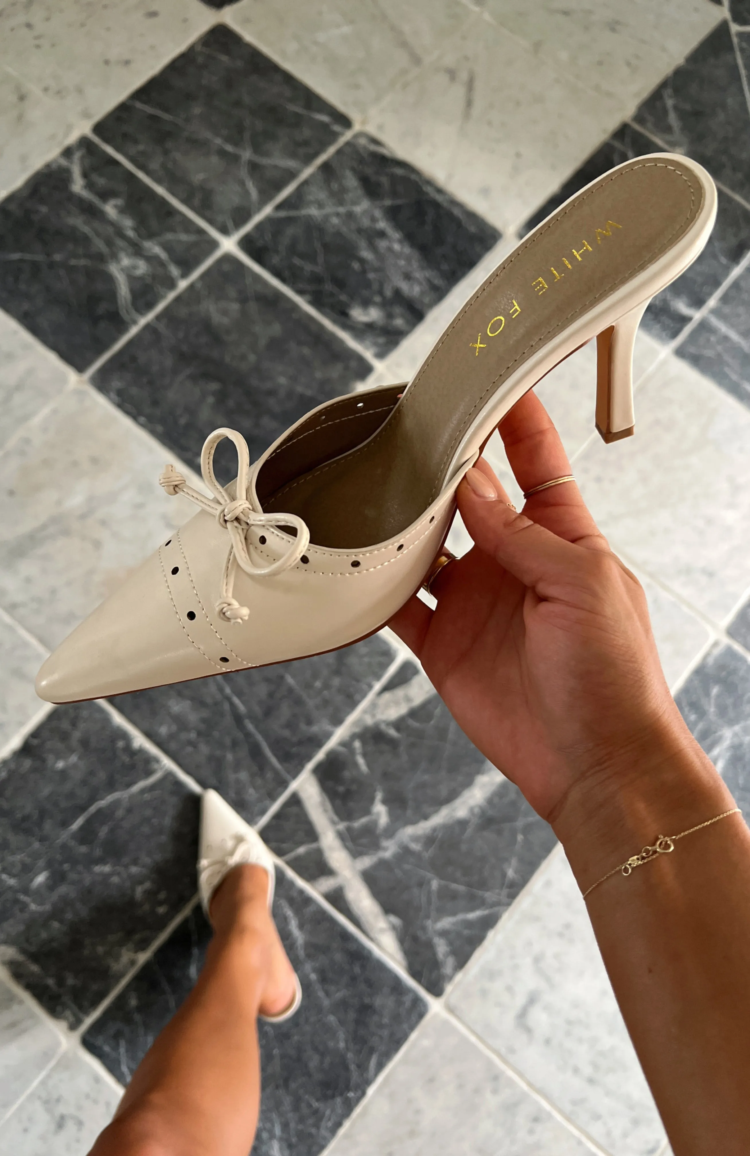 Adriana Heels Bone sold by White Fox Boutique product image thumbnail 4