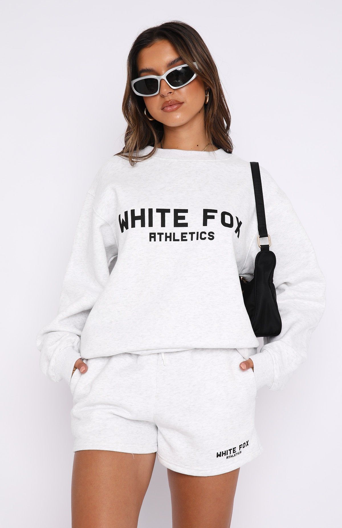 The Next Level Lounge Shorts Grey Marle sold by White Fox Boutique product image thumbnail 2