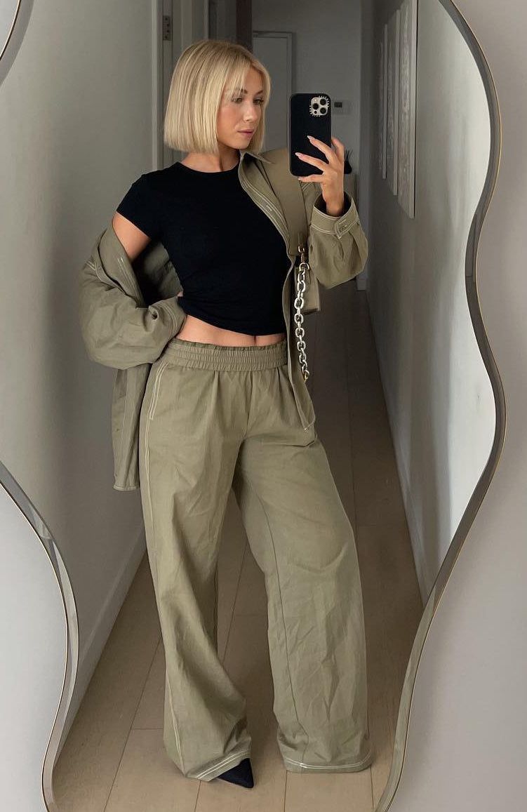 Keep It Simple Pants Khaki sold by White Fox Boutique