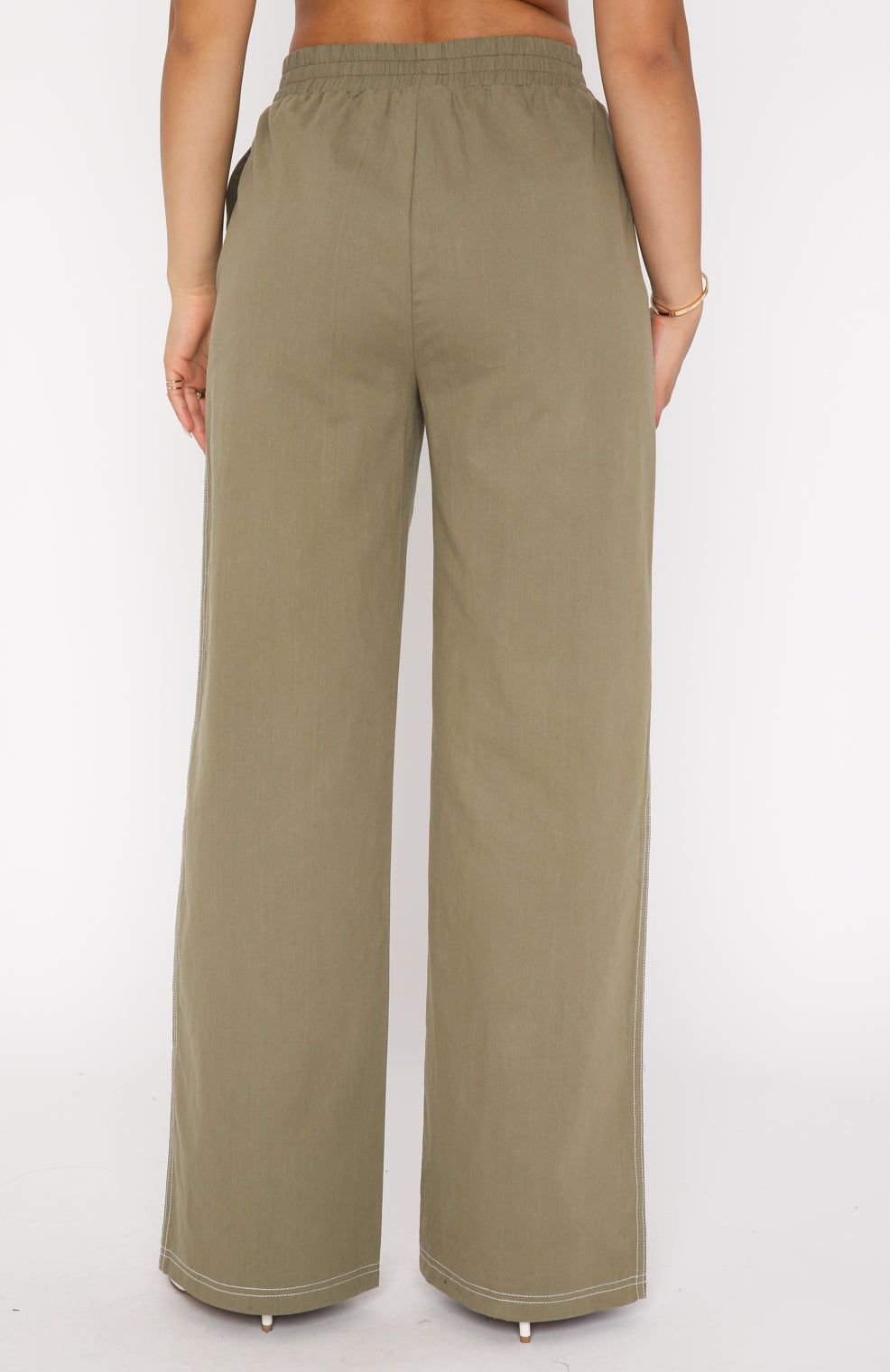 Keep It Simple Pants Khaki sold by White Fox Boutique product image thumbnail 4
