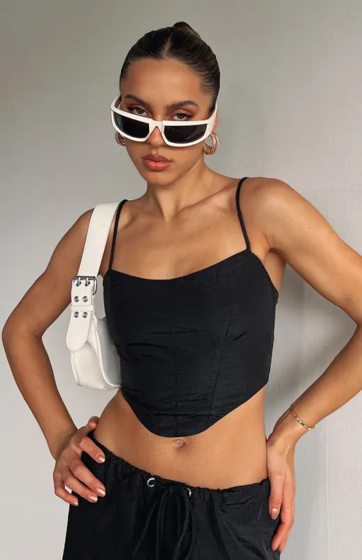 Taking Time Bustier Black sold by White Fox Boutique