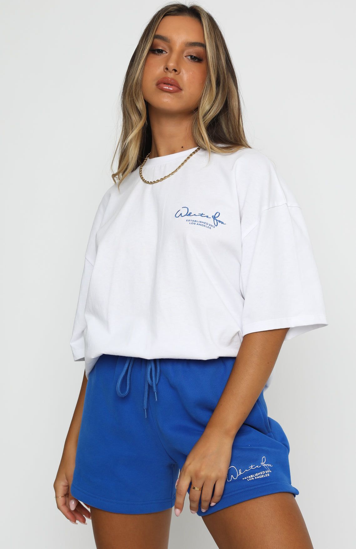Take The Focus Tee White/Blue sold by White Fox Boutique product image thumbnail 5