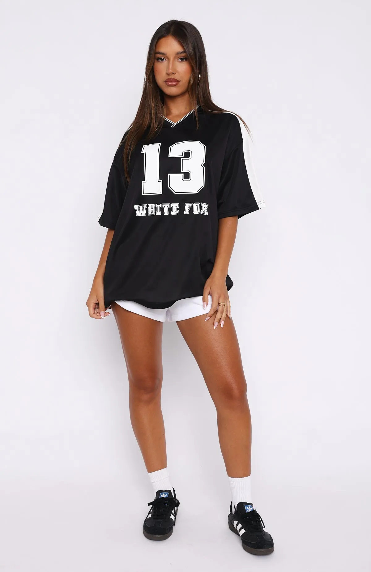 Go For The Shot Oversized Jersey Black sold by White Fox Boutique product image thumbnail 5