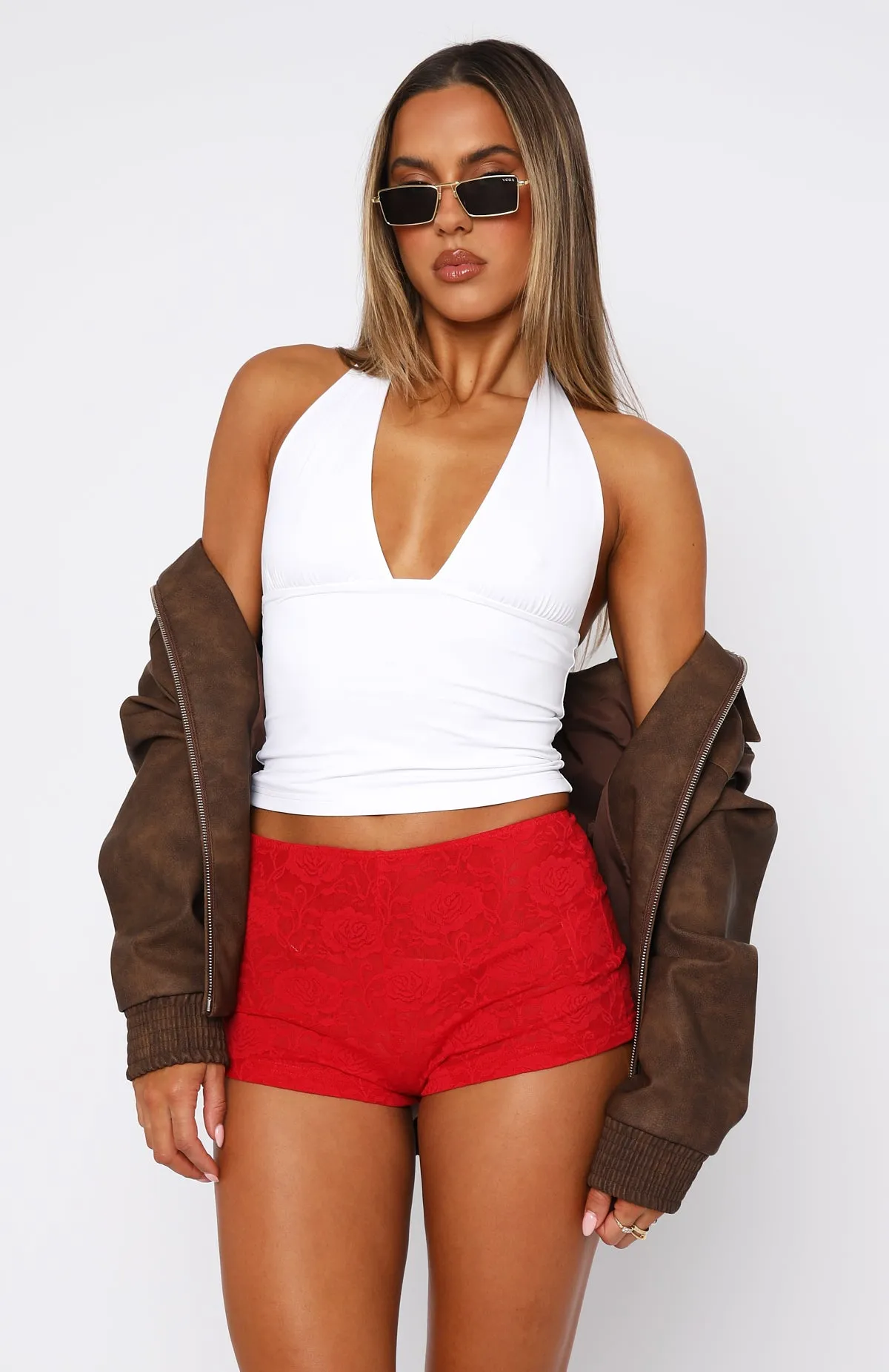 When I'm With You Halter Top White sold by White Fox Boutique product image thumbnail 5