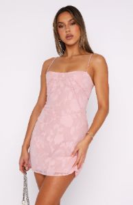 Favourite Desire Mini Dress Baby Pink sold by White Fox Boutique