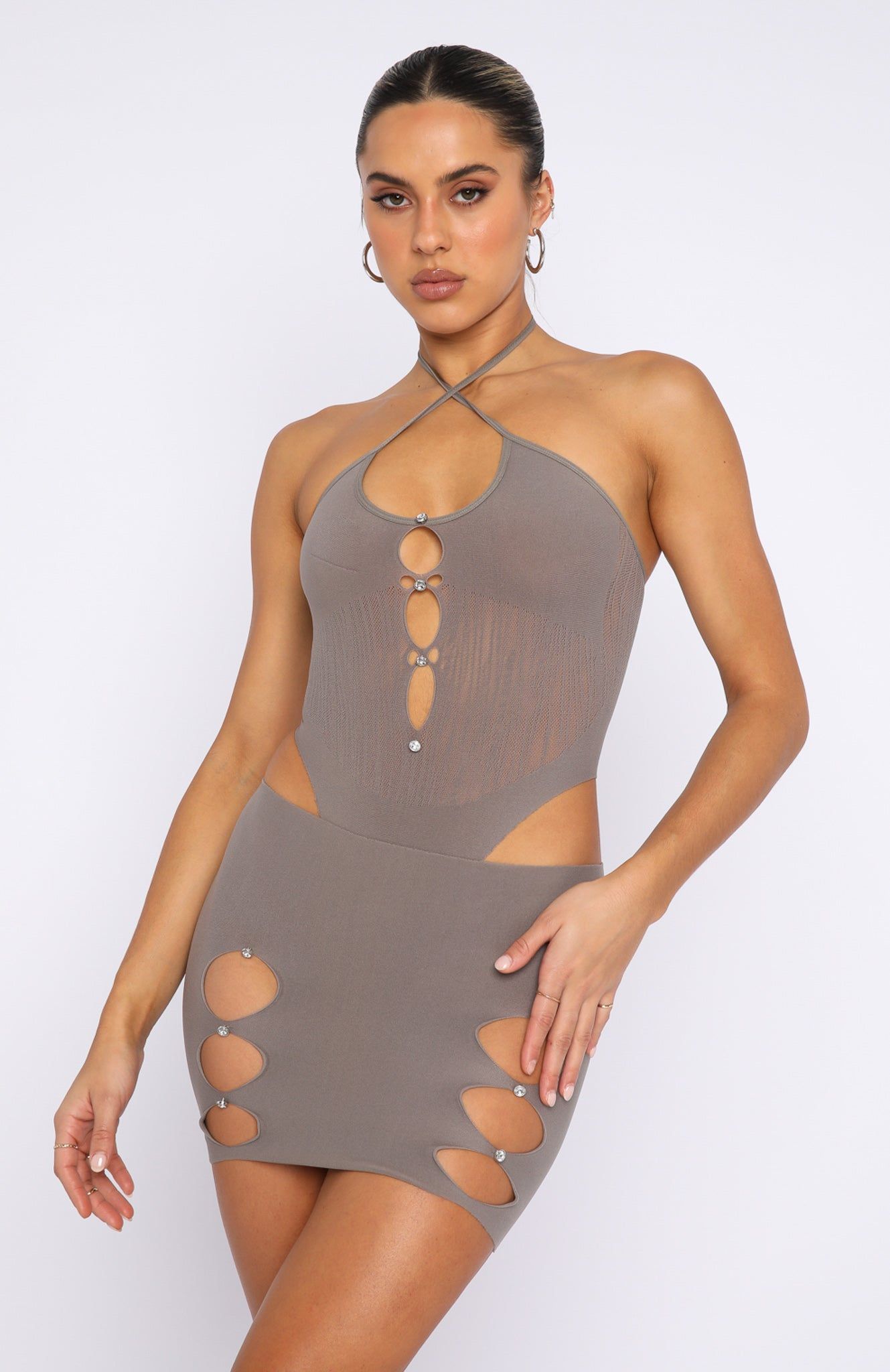 Need You Here Bodysuit Mushroom sold by White Fox Boutique product image thumbnail 2