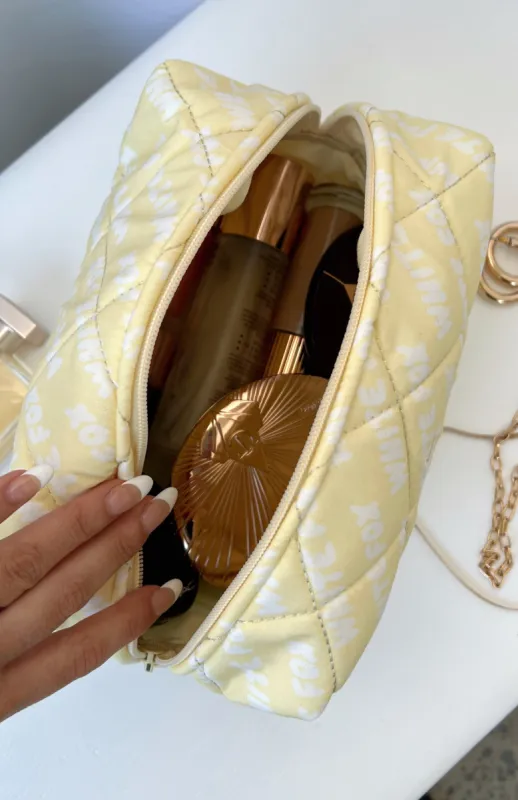 Getting Ready Cosmetic Bag Lemon sold by White Fox Boutique