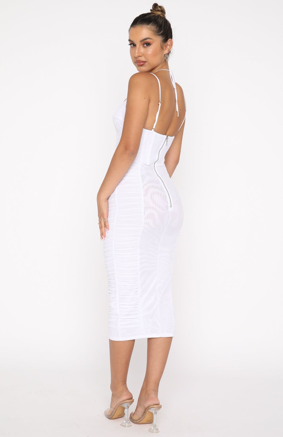 Sweetest Touch Midi Dress White sold by White Fox Boutique product image thumbnail 4