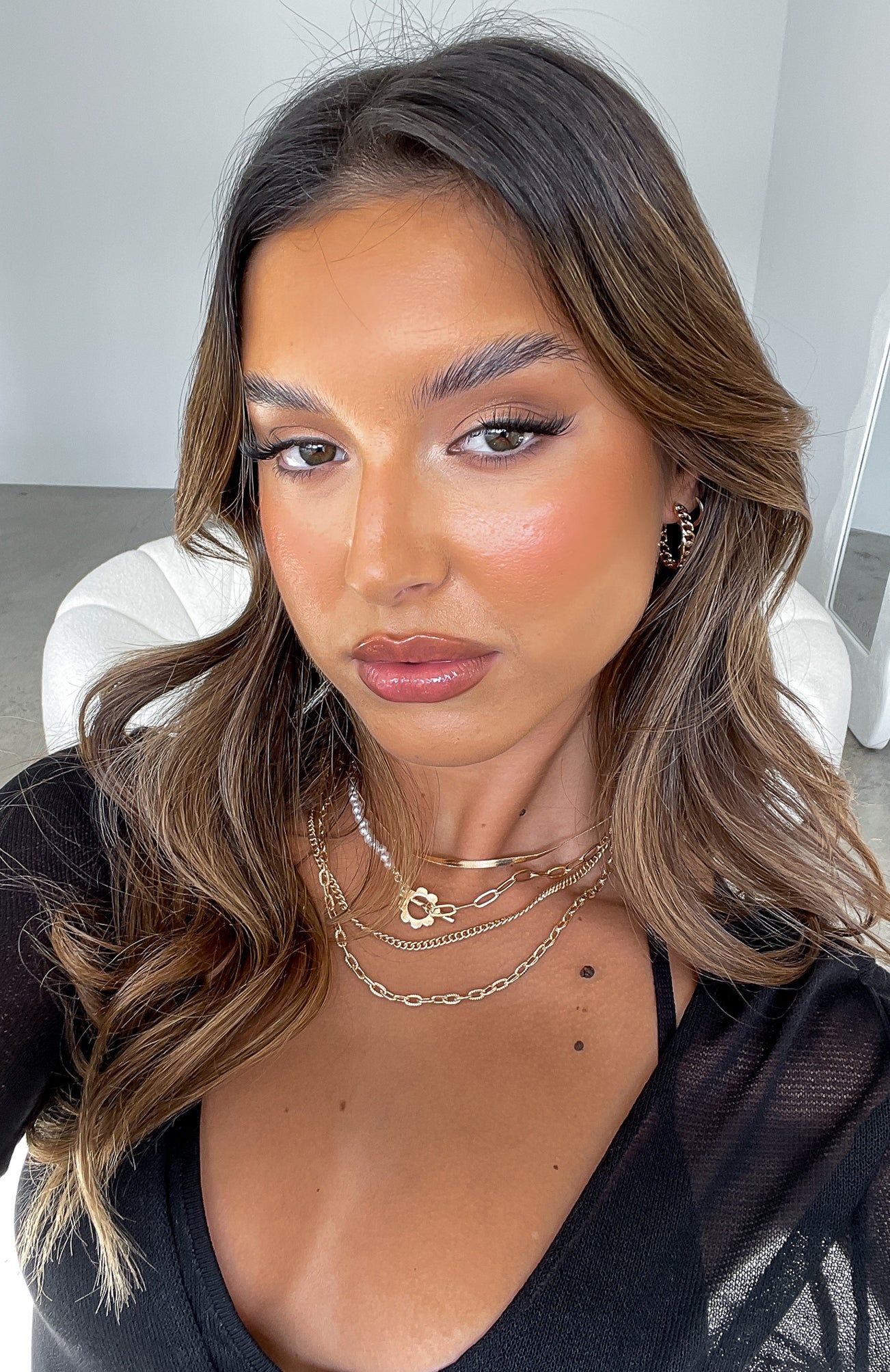 Apryl Necklace Set Gold sold by White Fox Boutique product image thumbnail 3