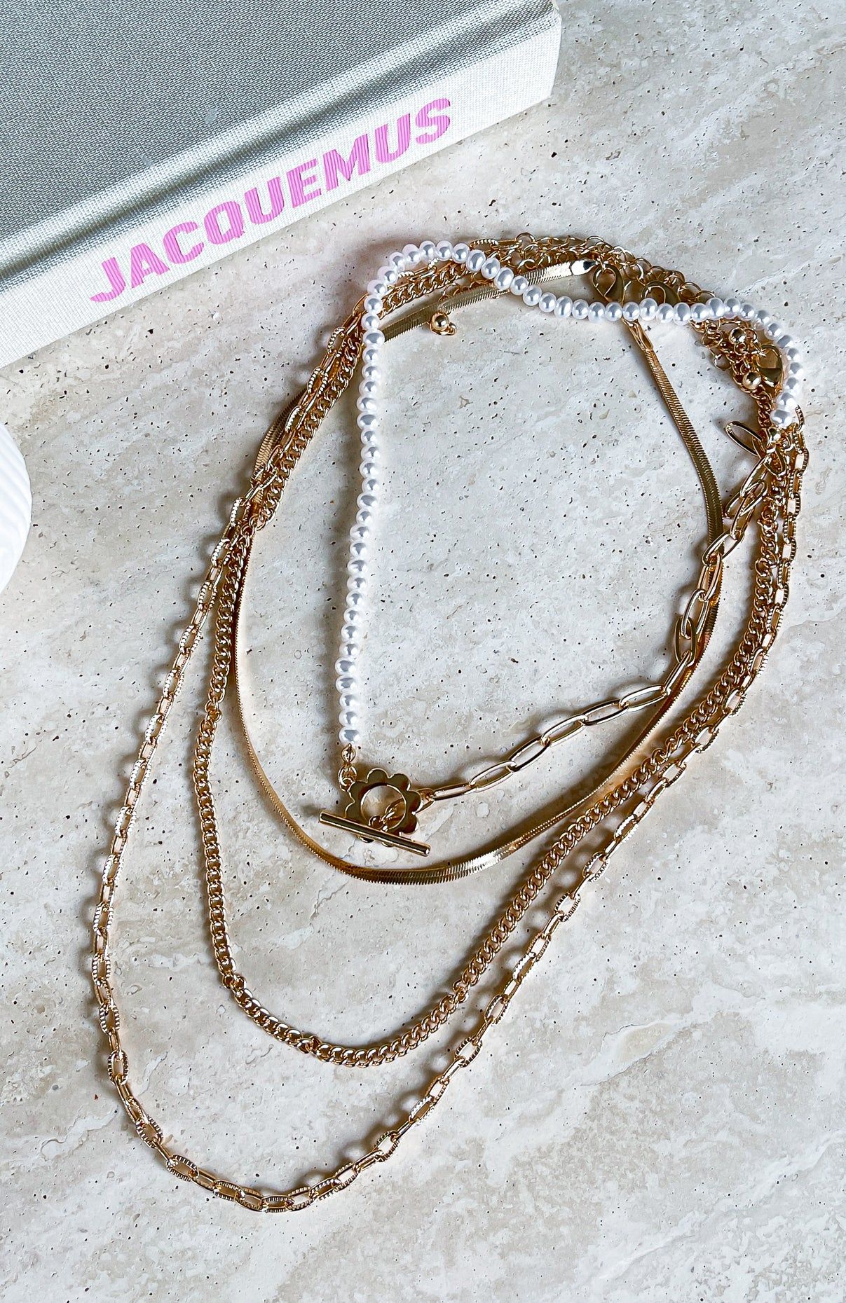 Apryl Necklace Set Gold sold by White Fox Boutique product image thumbnail 2