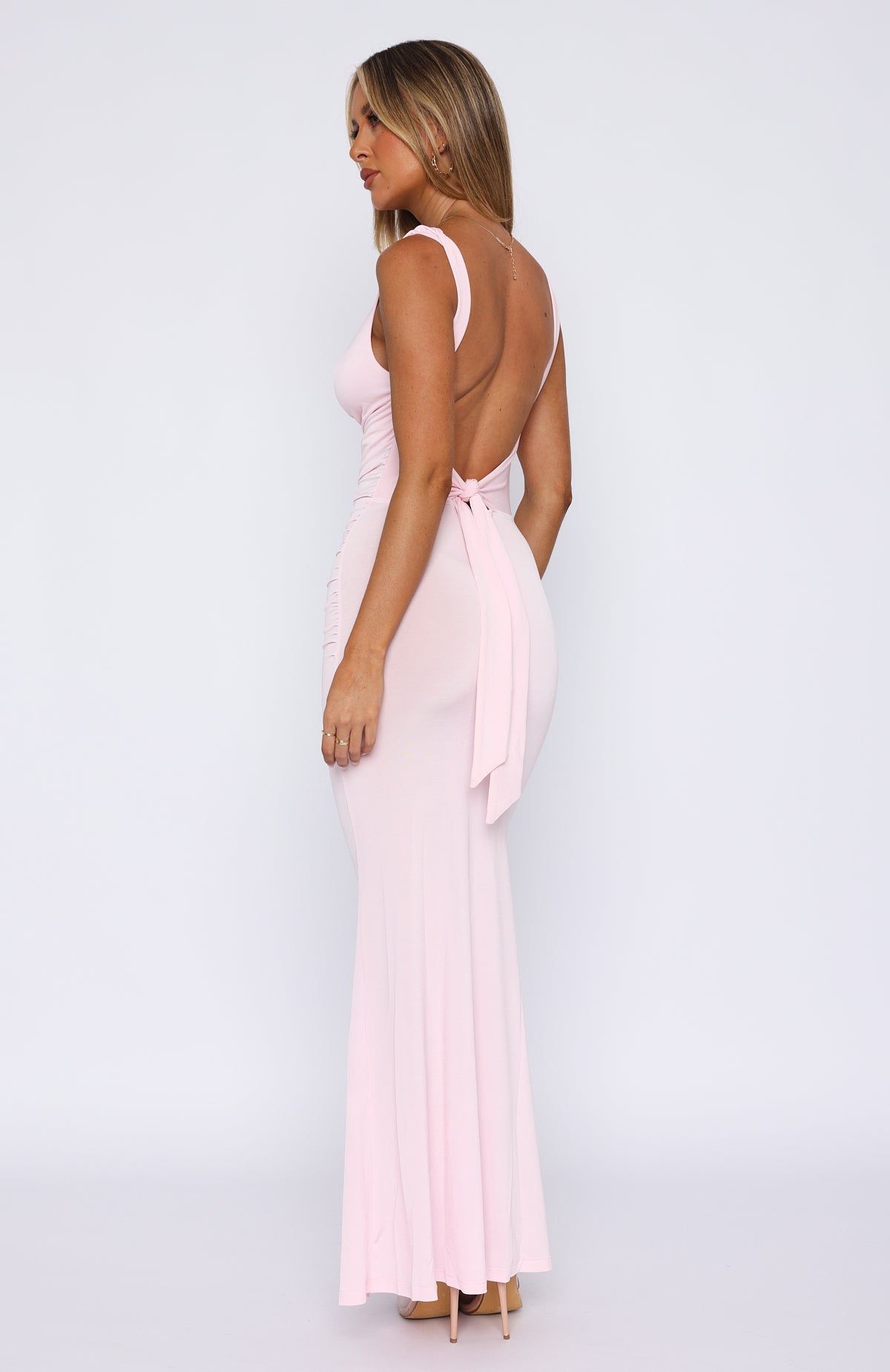 On My Own Again Maxi Dress Baby Pink sold by White Fox Boutique product image thumbnail 2