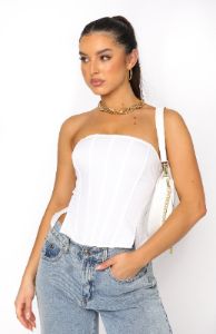 Always A Good Idea Bustier White sold by White Fox Boutique