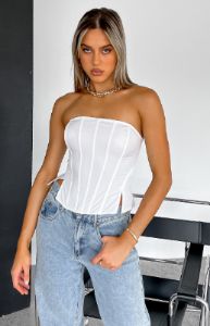 Always A Good Idea Bustier White sold by White Fox Boutique