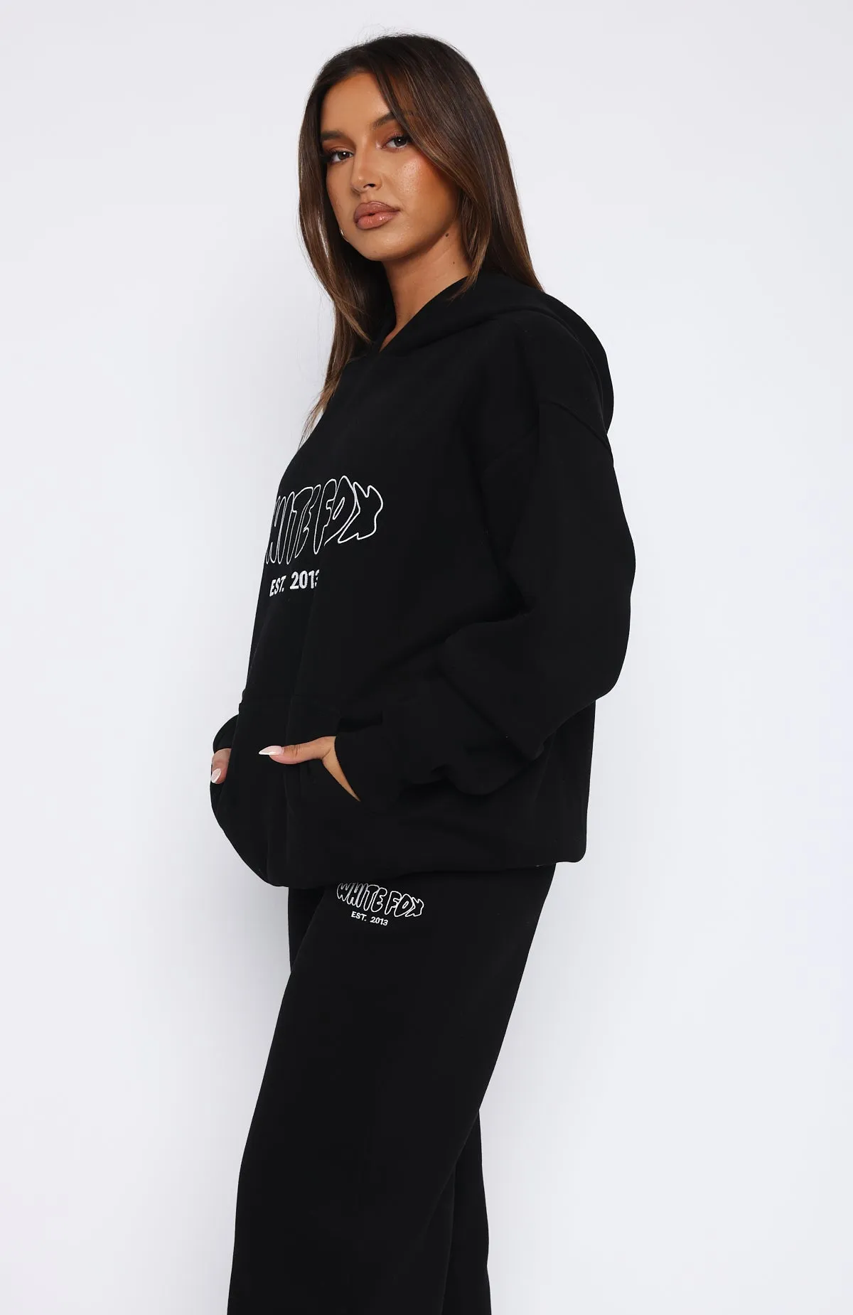 Missed Flights Oversized Hoodie Black sold by White Fox Boutique product image thumbnail 3