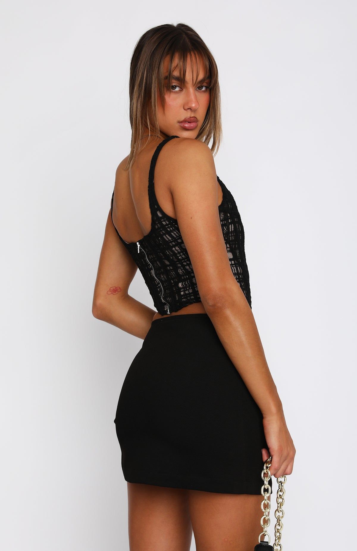Double Vision Bustier Black sold by White Fox Boutique product image thumbnail 4