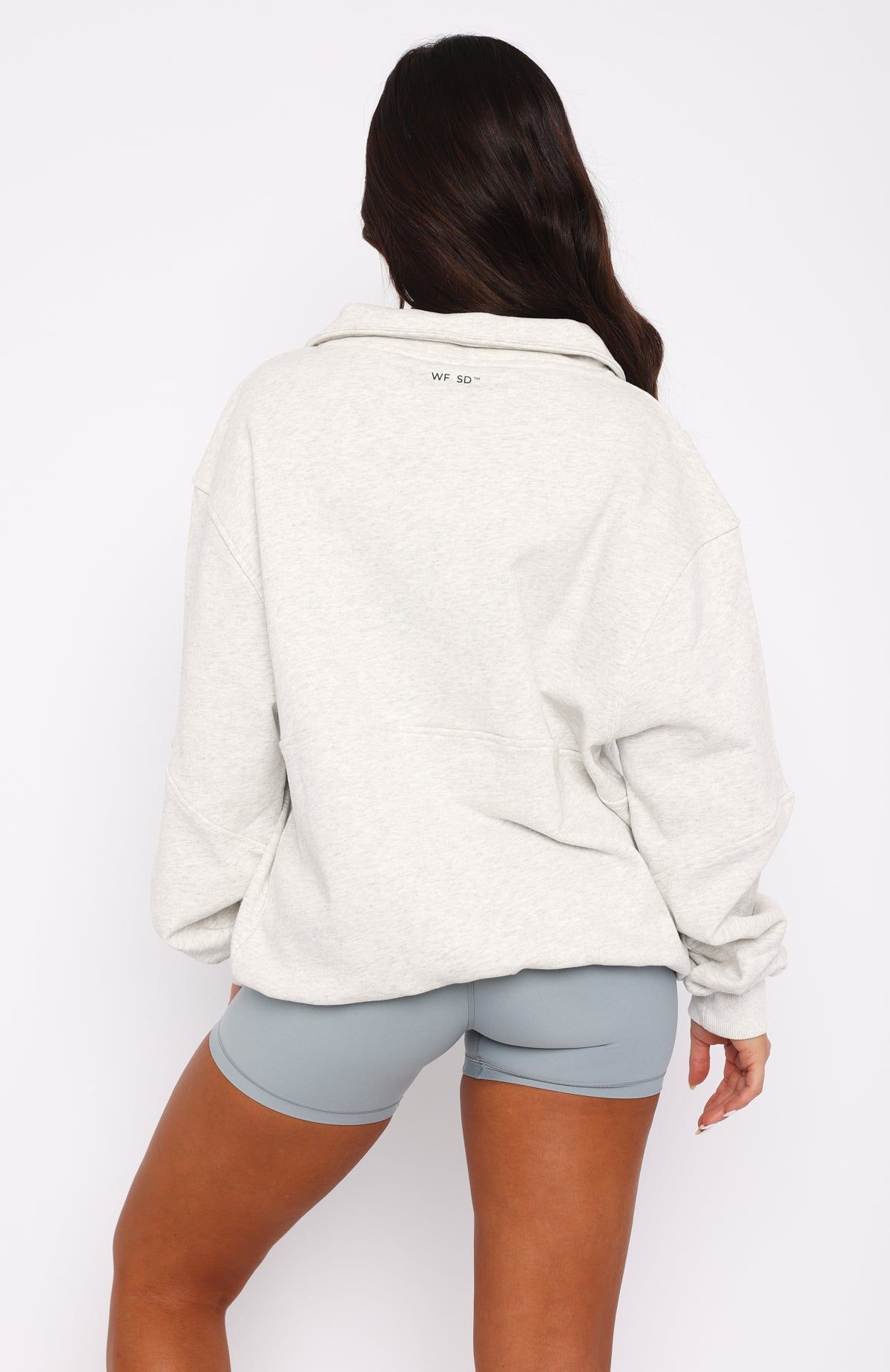 Chloe Zip Front Sweater Grey Marle sold by White Fox Boutique product image thumbnail 5