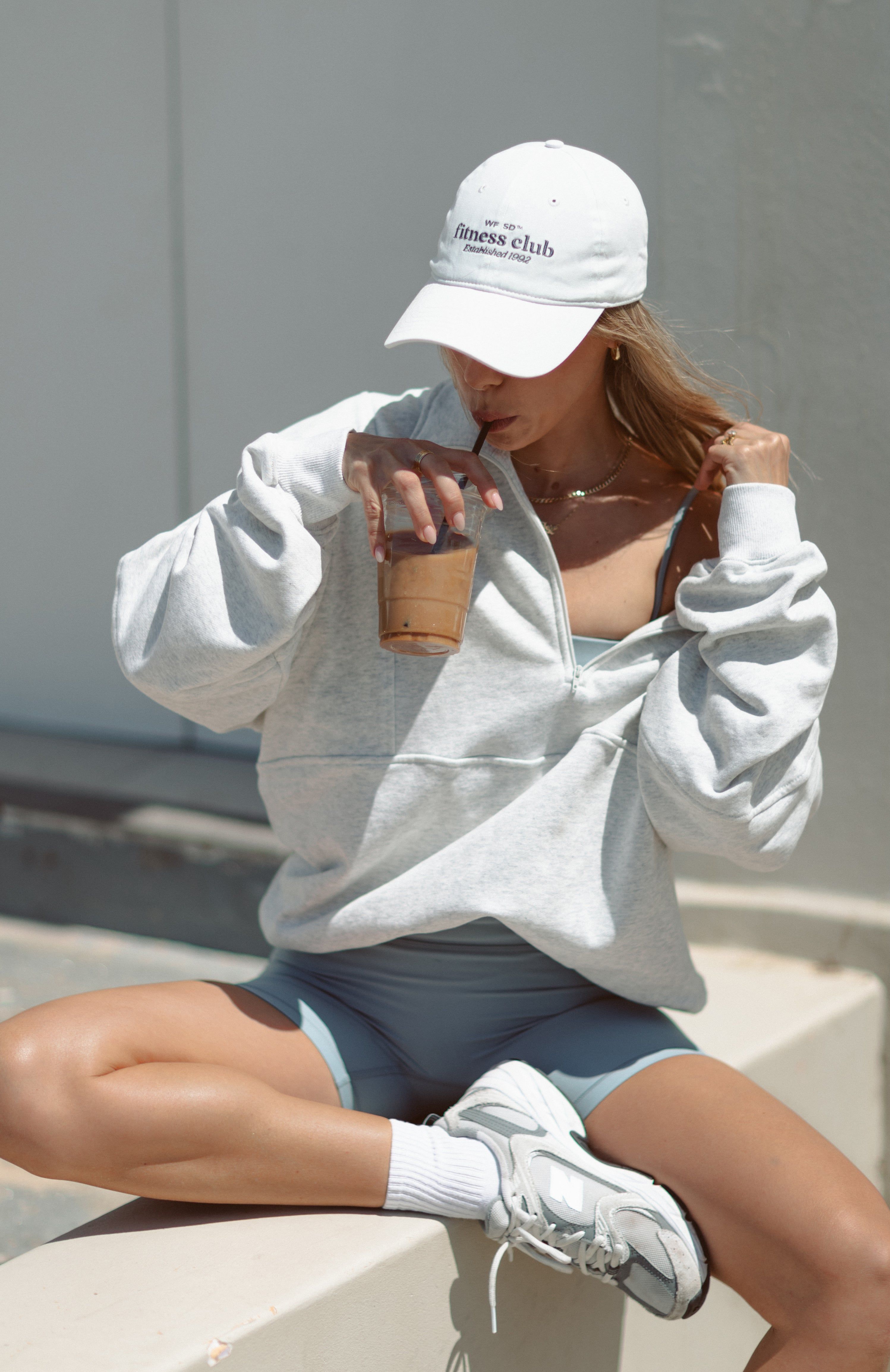 Chloe Zip Front Sweater Grey Marle sold by White Fox Boutique