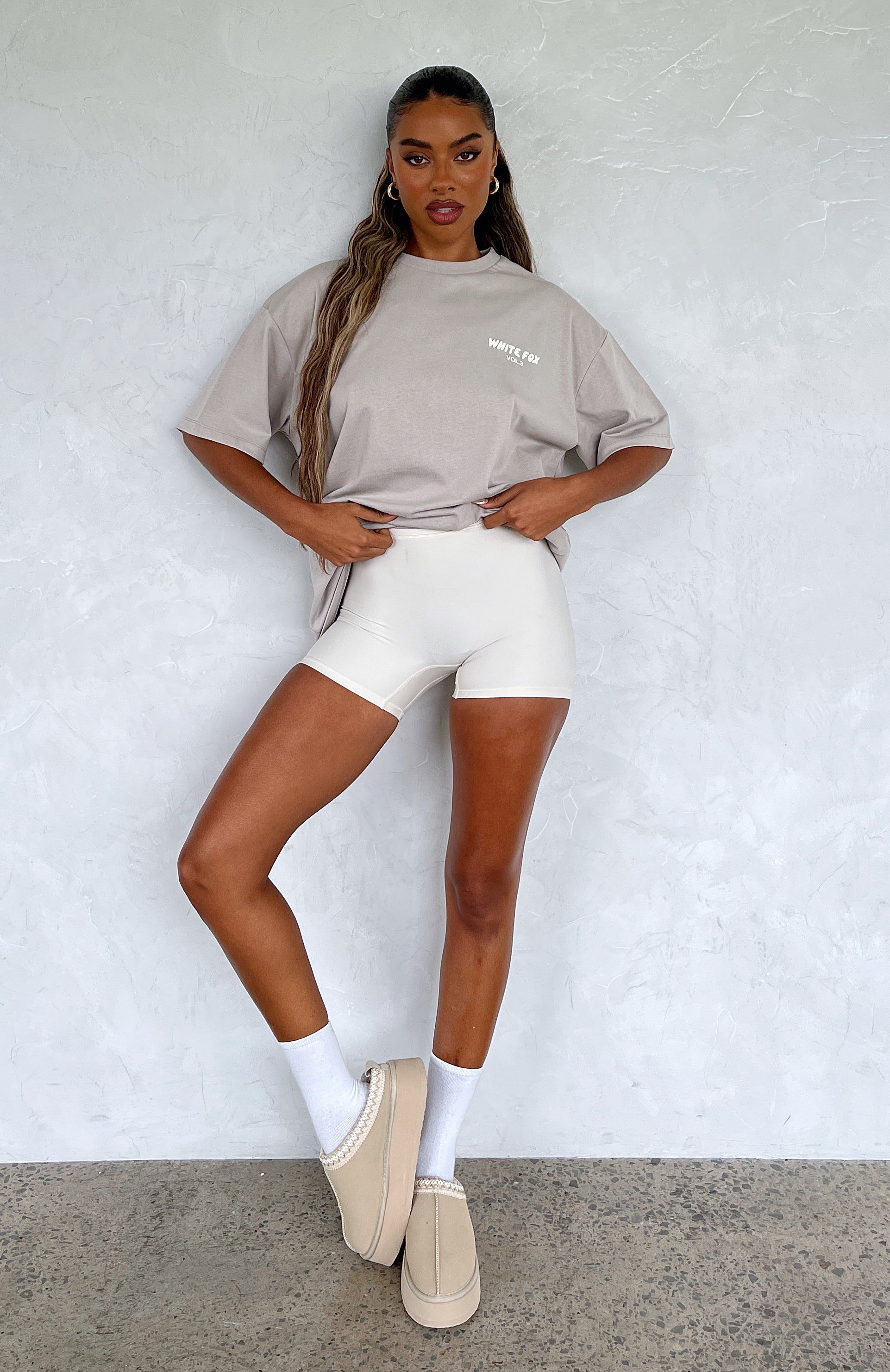 Just Your Style Oversized Tee Grey sold by White Fox Boutique product image thumbnail 5