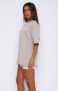 Just Your Style Oversized Tee Grey sold by White Fox Boutique