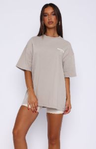 Just Your Style Oversized Tee Grey sold by White Fox Boutique