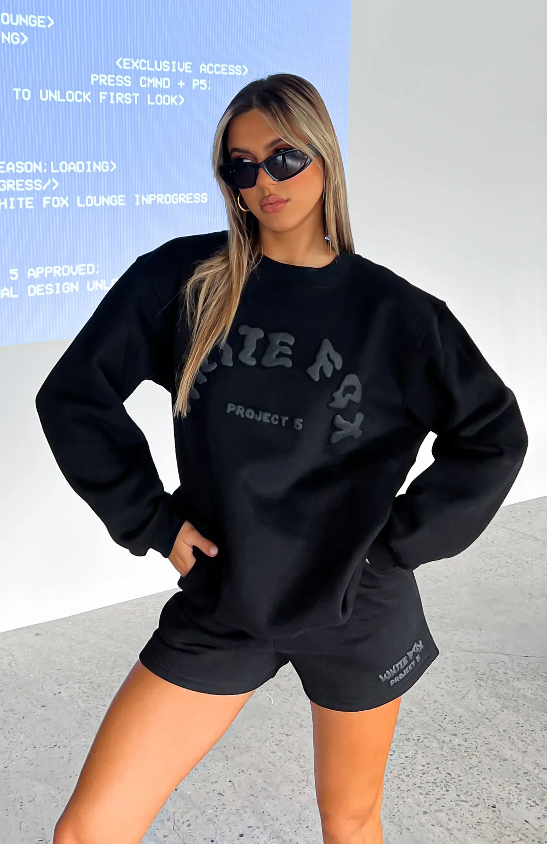 Project 5 Oversized Sweater Ink sold by White Fox Boutique