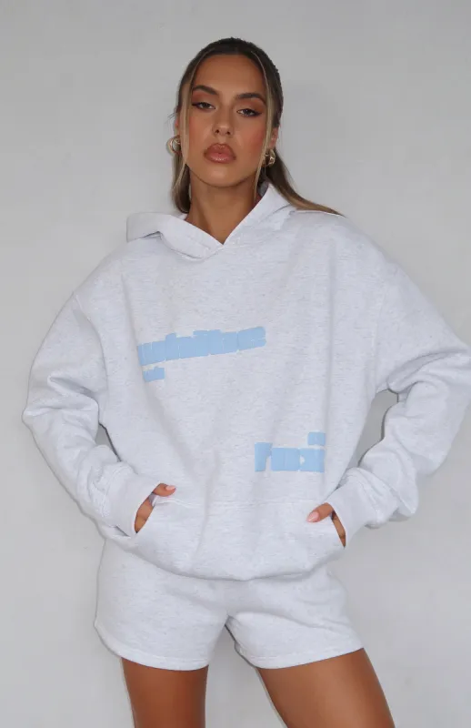 Meet At Our Spot Oversized Hoodie Grey Marle sold by White Fox Boutique