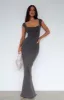 Wish I Knew Maxi Dress Charcoal sold by White Fox Boutique