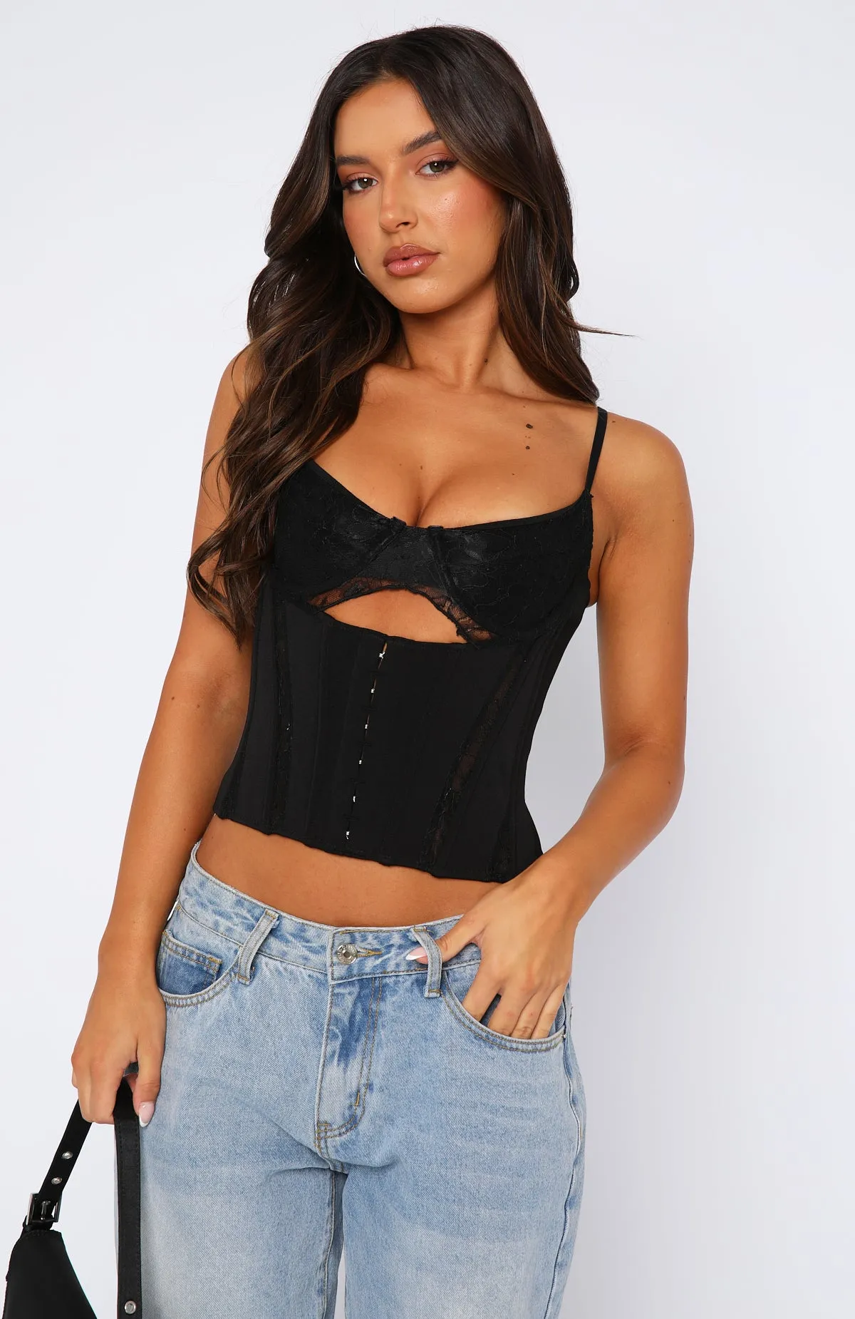 Whatever You Like Bustier Black sold by White Fox Boutique product image thumbnail 2