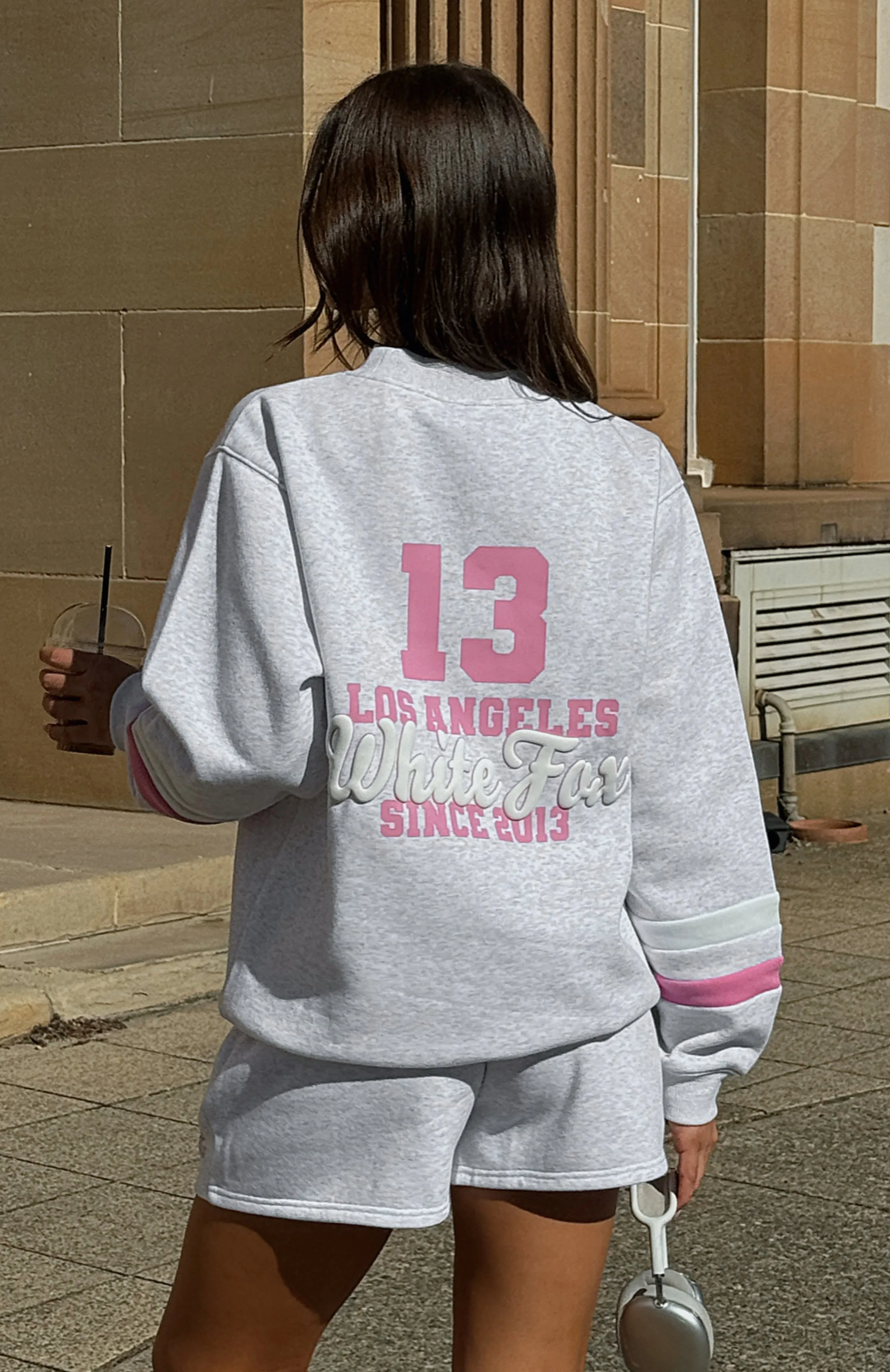 Final Round Oversized Sweater Grey Marle sold by White Fox Boutique