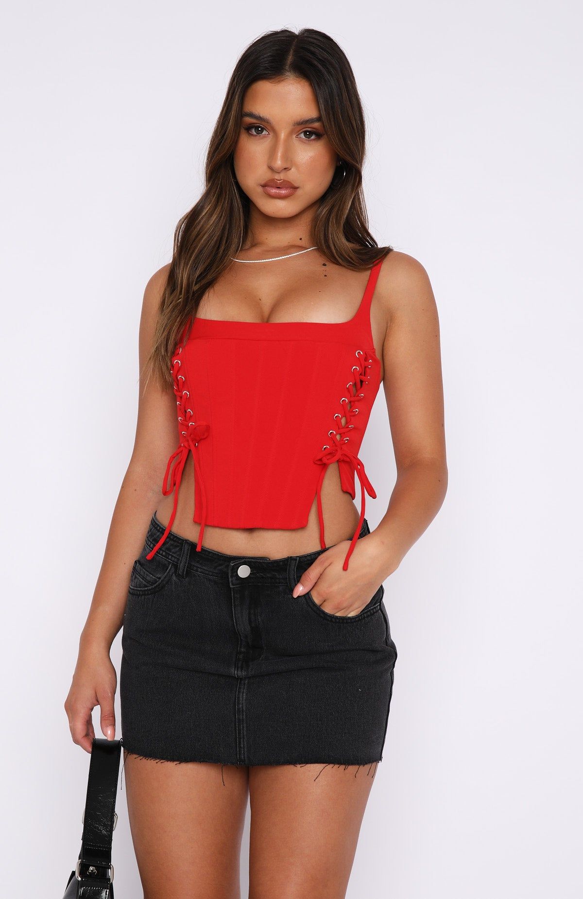 Some Like It Hot Bustier Red sold by White Fox Boutique product image thumbnail 2