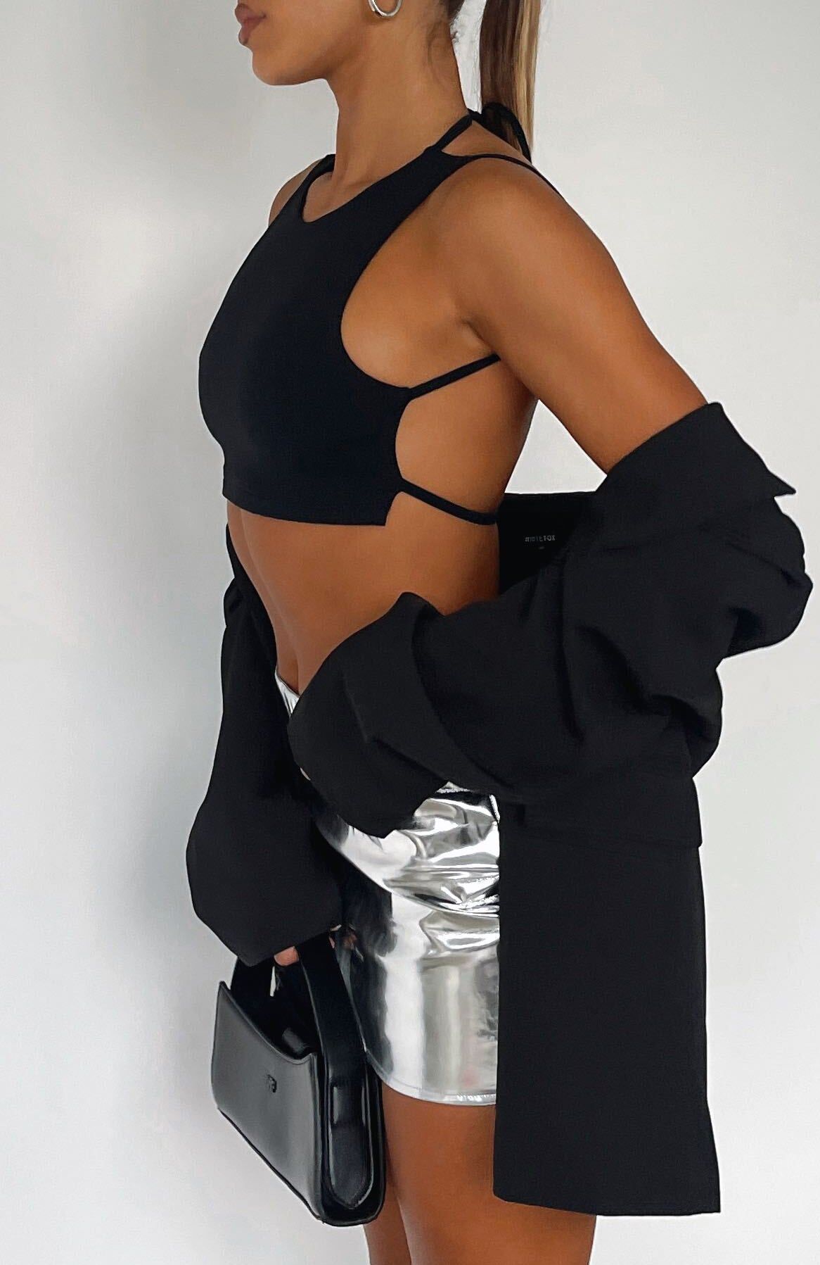 Living Life Right Crop Black sold by White Fox Boutique